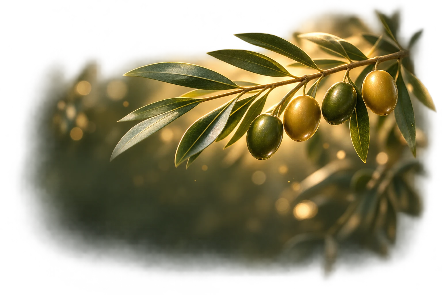 Ramo de oliveira com frutos maduros